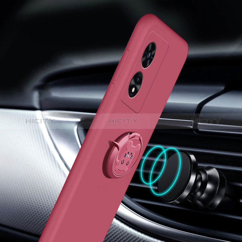 Coque Ultra Fine Silicone Souple Housse Etui avec Support Bague Anneau Aimante Magnetique pour Oppo Reno8 T 5G Plus