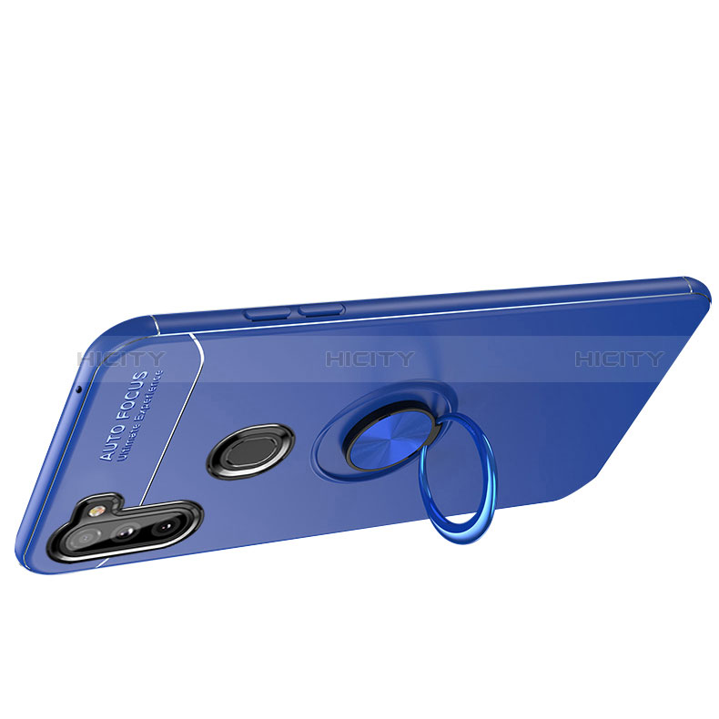 Coque Ultra Fine Silicone Souple Housse Etui avec Support Bague Anneau Aimante Magnetique pour Samsung Galaxy M11 Plus