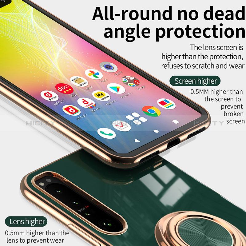 Coque Ultra Fine Silicone Souple Housse Etui avec Support Bague Anneau Aimante Magnetique pour Sony Xperia 10 III SO-52B Plus