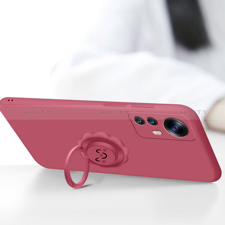 Coque Ultra Fine Silicone Souple Housse Etui avec Support Bague Anneau Aimante Magnetique pour Xiaomi Mi 12T 5G Plus