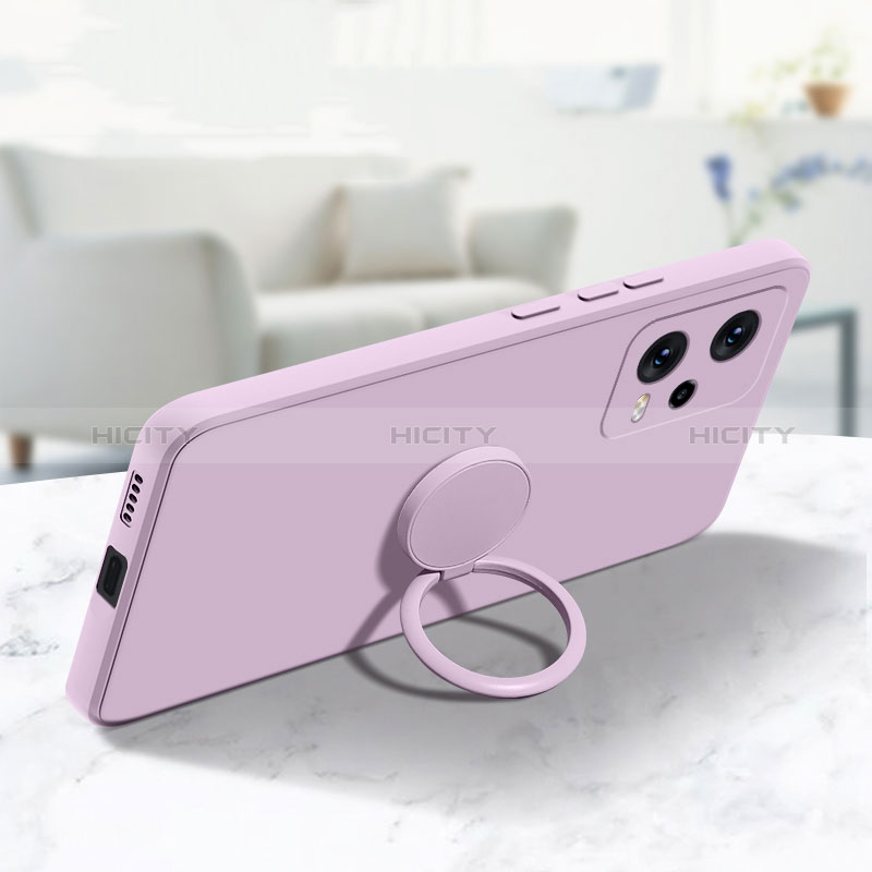 Coque Ultra Fine Silicone Souple Housse Etui avec Support Bague Anneau Aimante Magnetique pour Xiaomi Poco X5 5G Plus