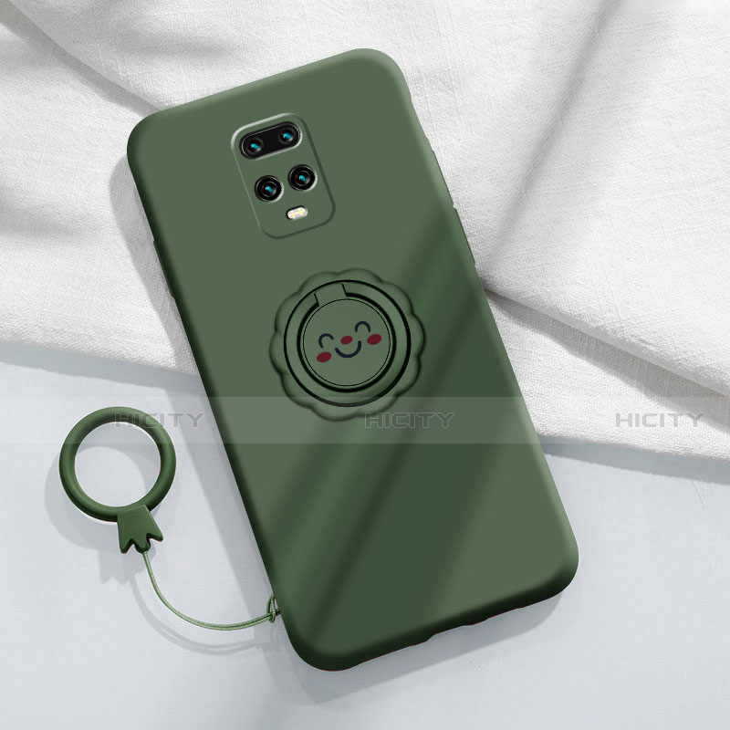 Coque Ultra Fine Silicone Souple Housse Etui avec Support Bague Anneau Aimante Magnetique pour Xiaomi Redmi 10X 5G Plus