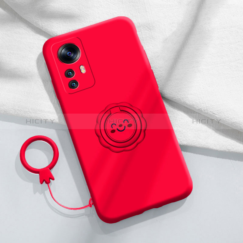 Coque Ultra Fine Silicone Souple Housse Etui avec Support Bague Anneau Aimante Magnetique pour Xiaomi Redmi K50 Ultra 5G Plus