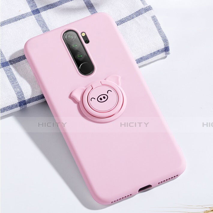 Coque Ultra Fine Silicone Souple Housse Etui avec Support Bague Anneau Aimante Magnetique pour Xiaomi Redmi Note 8 Pro Plus