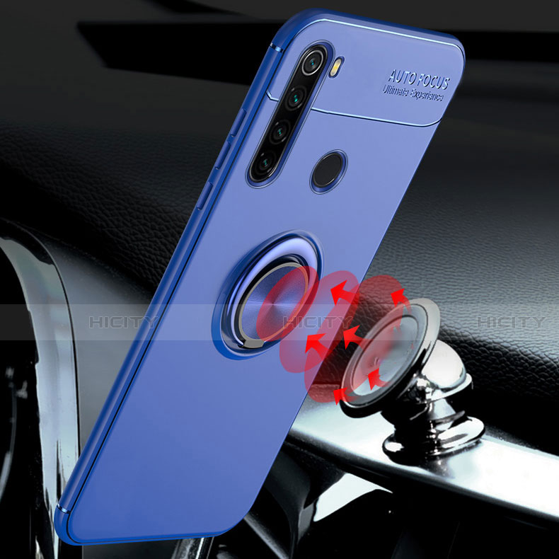 Coque Ultra Fine Silicone Souple Housse Etui avec Support Bague Anneau Aimante Magnetique pour Xiaomi Redmi Note 8T Plus