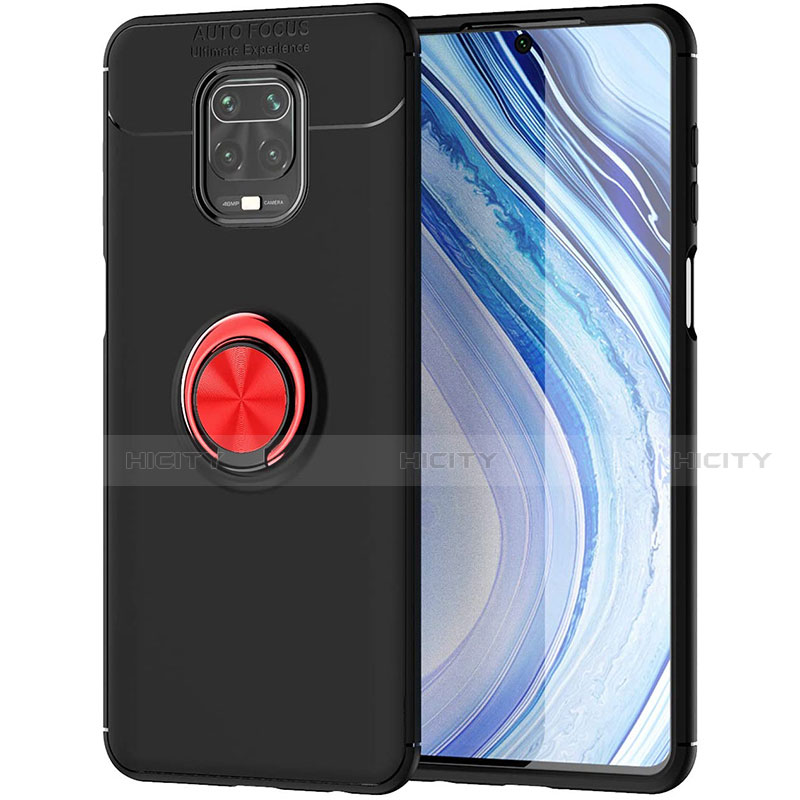 Coque Ultra Fine Silicone Souple Housse Etui avec Support Bague Anneau Aimante Magnetique pour Xiaomi Redmi Note 9 Pro Max Plus