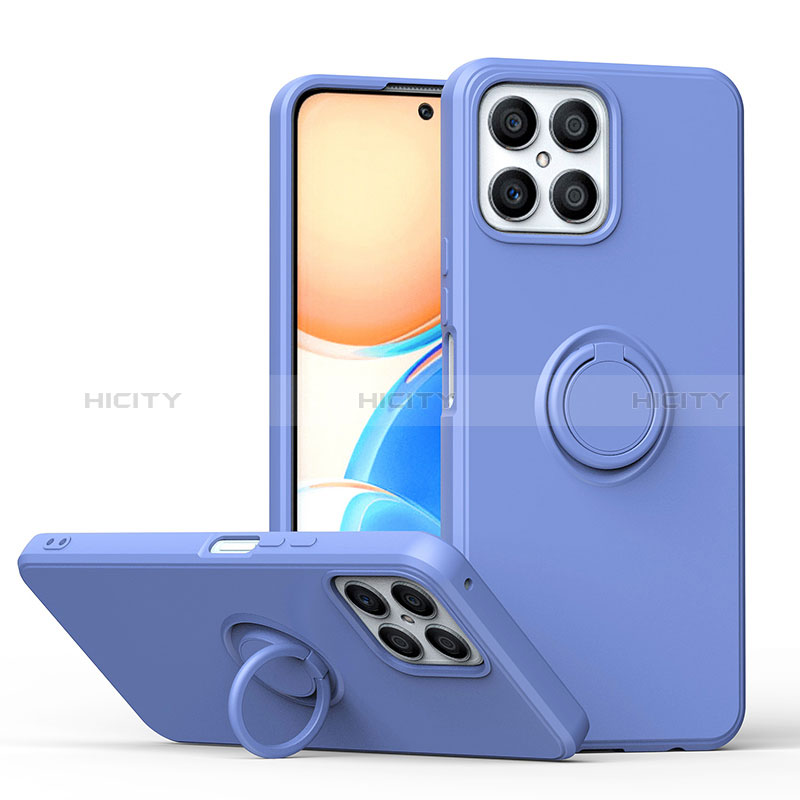 Coque Ultra Fine Silicone Souple Housse Etui avec Support Bague Anneau Aimante Magnetique QW1 pour Huawei Honor X8 4G Plus