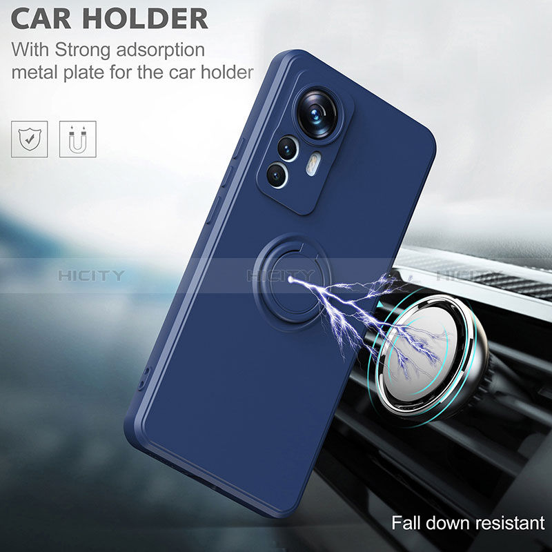 Coque Ultra Fine Silicone Souple Housse Etui avec Support Bague Anneau Aimante Magnetique QW1 pour Xiaomi Mi 12T Pro 5G Plus