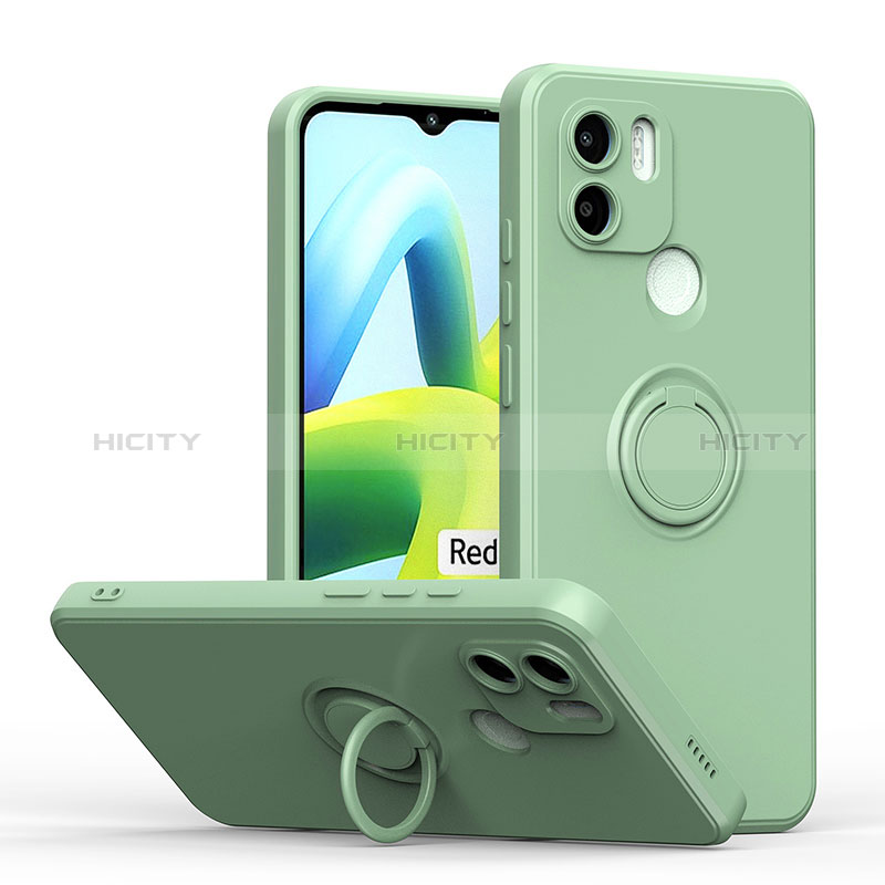 Coque Ultra Fine Silicone Souple Housse Etui avec Support Bague Anneau Aimante Magnetique QW1 pour Xiaomi Poco C50 Pastel Vert Plus