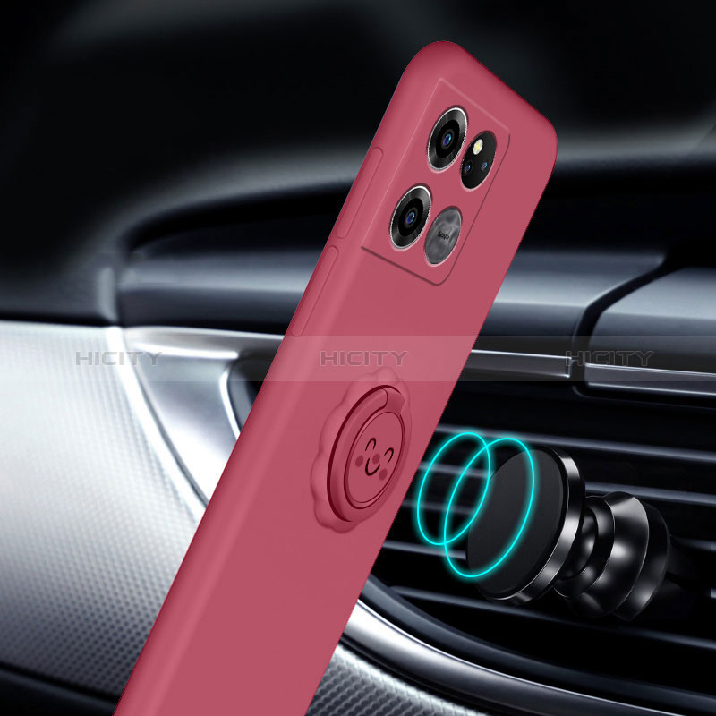 Coque Ultra Fine Silicone Souple Housse Etui avec Support Bague Anneau Aimante Magnetique S01 pour OnePlus 10T 5G Plus