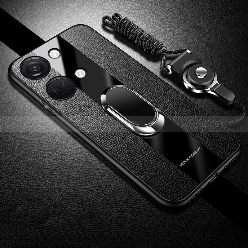 Coque Ultra Fine Silicone Souple Housse Etui avec Support Bague Anneau Aimante Magnetique S01 pour OnePlus Ace 2V 5G Plus