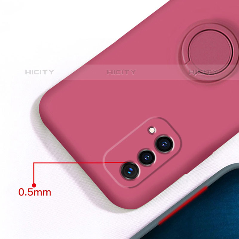 Coque Ultra Fine Silicone Souple Housse Etui avec Support Bague Anneau Aimante Magnetique S01 pour OnePlus Nord N200 5G Plus