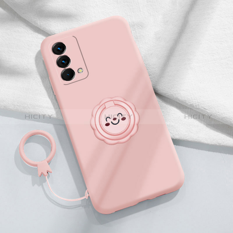 Coque Ultra Fine Silicone Souple Housse Etui avec Support Bague Anneau Aimante Magnetique S01 pour Realme GT Master 5G Plus