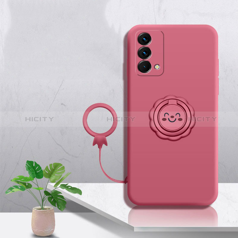 Coque Ultra Fine Silicone Souple Housse Etui avec Support Bague Anneau Aimante Magnetique S01 pour Realme GT Master 5G Plus