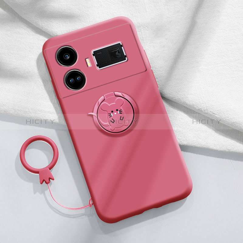 Coque Ultra Fine Silicone Souple Housse Etui avec Support Bague Anneau Aimante Magnetique S01 pour Realme GT Neo5 240W 5G Plus