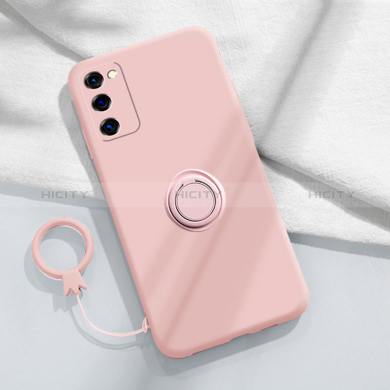 Coque Ultra Fine Silicone Souple Housse Etui avec Support Bague Anneau Aimante Magnetique S01 pour Samsung Galaxy S20 FE (2022) 5G Rose Plus