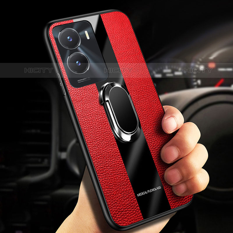 Coque Ultra Fine Silicone Souple Housse Etui avec Support Bague Anneau Aimante Magnetique S01 pour Vivo iQOO Z7i 5G Plus