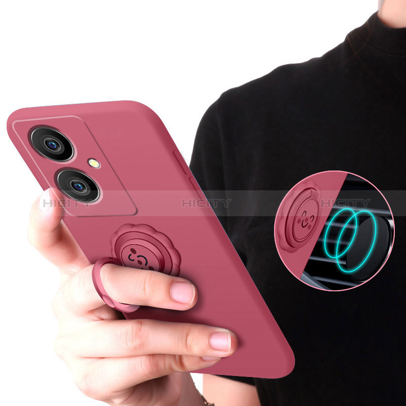 Coque Ultra Fine Silicone Souple Housse Etui avec Support Bague Anneau Aimante Magnetique S02 pour Vivo V29 Lite 5G Plus