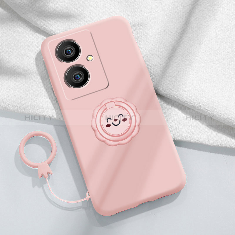 Coque Ultra Fine Silicone Souple Housse Etui avec Support Bague Anneau Aimante Magnetique S02 pour Vivo V29 Lite 5G Plus