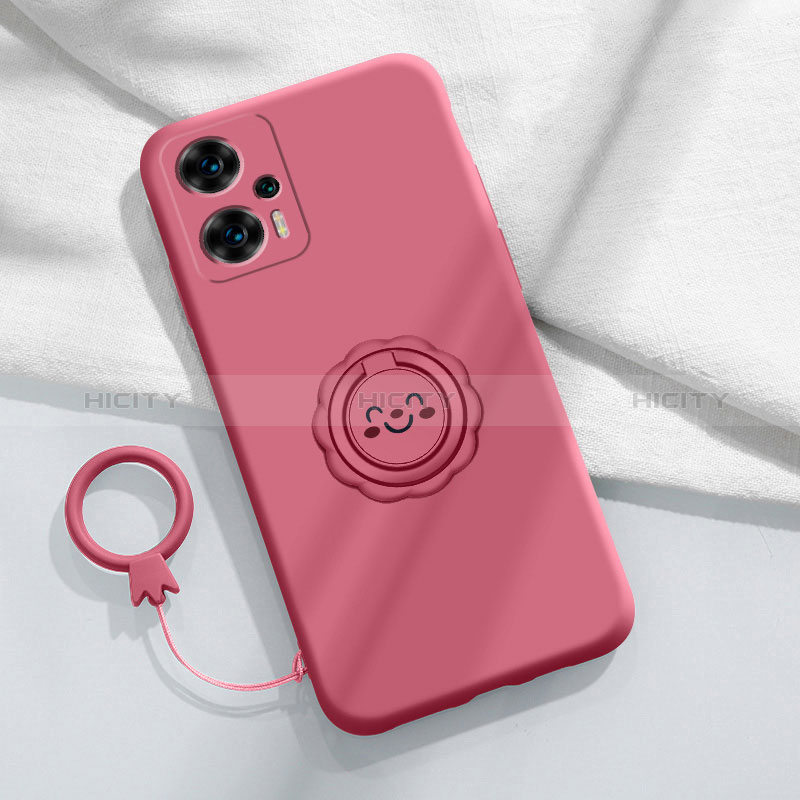 Coque Ultra Fine Silicone Souple Housse Etui avec Support Bague Anneau Aimante Magnetique S02 pour Xiaomi Poco F5 5G Plus