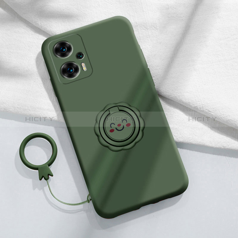 Coque Ultra Fine Silicone Souple Housse Etui avec Support Bague Anneau Aimante Magnetique S02 pour Xiaomi Poco F5 5G Plus