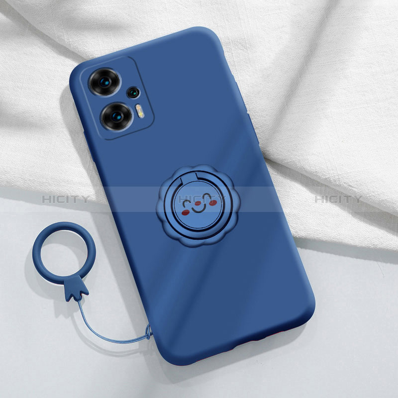 Coque Ultra Fine Silicone Souple Housse Etui avec Support Bague Anneau Aimante Magnetique S02 pour Xiaomi Redmi Note 12 Turbo 5G Plus