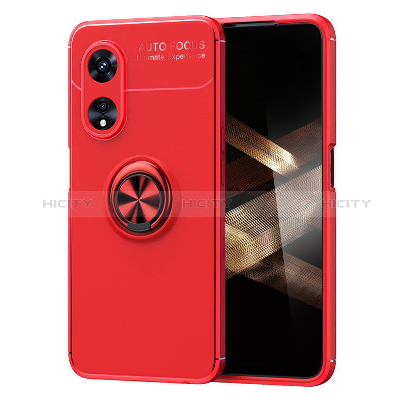 Coque Ultra Fine Silicone Souple Housse Etui avec Support Bague Anneau Aimante Magnetique SD1 pour Huawei Honor X5 Plus Rouge Plus