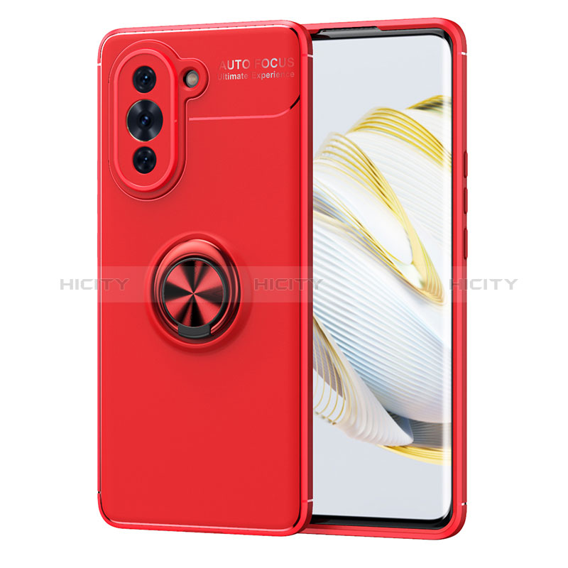 Coque Ultra Fine Silicone Souple Housse Etui avec Support Bague Anneau Aimante Magnetique SD1 pour Huawei Nova 10 Pro Plus