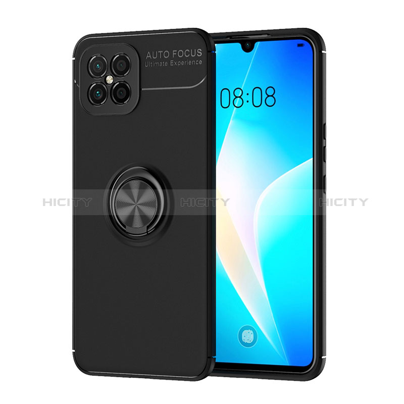 Coque Ultra Fine Silicone Souple Housse Etui avec Support Bague Anneau Aimante Magnetique SD1 pour Huawei Nova 8 SE 4G Plus