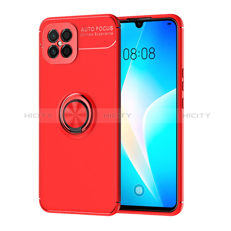 Coque Ultra Fine Silicone Souple Housse Etui avec Support Bague Anneau Aimante Magnetique SD1 pour Huawei Nova 8 SE 4G Plus