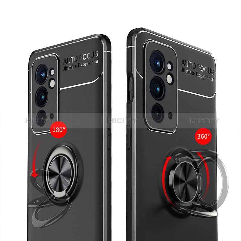 Coque Ultra Fine Silicone Souple Housse Etui avec Support Bague Anneau Aimante Magnetique SD1 pour OnePlus 9RT 5G Plus