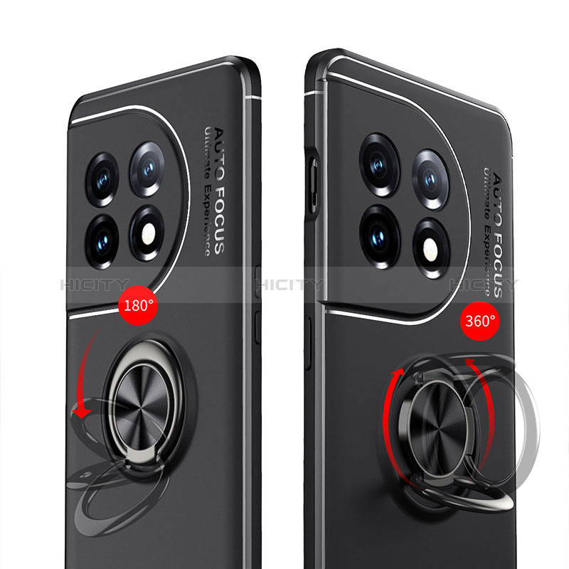 Coque Ultra Fine Silicone Souple Housse Etui avec Support Bague Anneau Aimante Magnetique SD1 pour OnePlus Ace 2 5G Plus