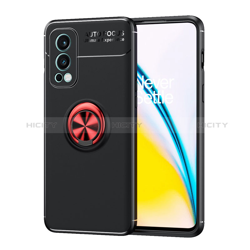 Coque Ultra Fine Silicone Souple Housse Etui avec Support Bague Anneau Aimante Magnetique SD1 pour OnePlus Nord 2 5G Plus