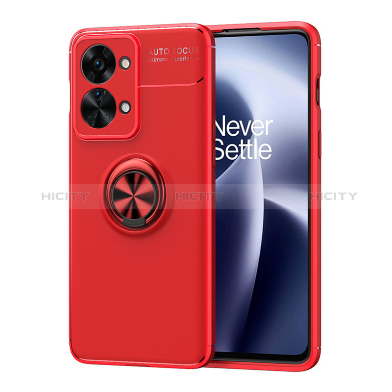 Coque Ultra Fine Silicone Souple Housse Etui avec Support Bague Anneau Aimante Magnetique SD1 pour OnePlus Nord 2T 5G Plus