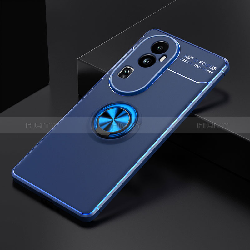 Coque Ultra Fine Silicone Souple Housse Etui avec Support Bague Anneau Aimante Magnetique SD1 pour Oppo Reno10 Pro+ Plus 5G Plus