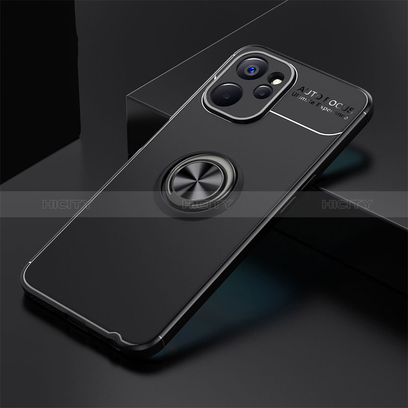 Coque Ultra Fine Silicone Souple Housse Etui avec Support Bague Anneau Aimante Magnetique SD1 pour Realme 10 5G Noir Plus