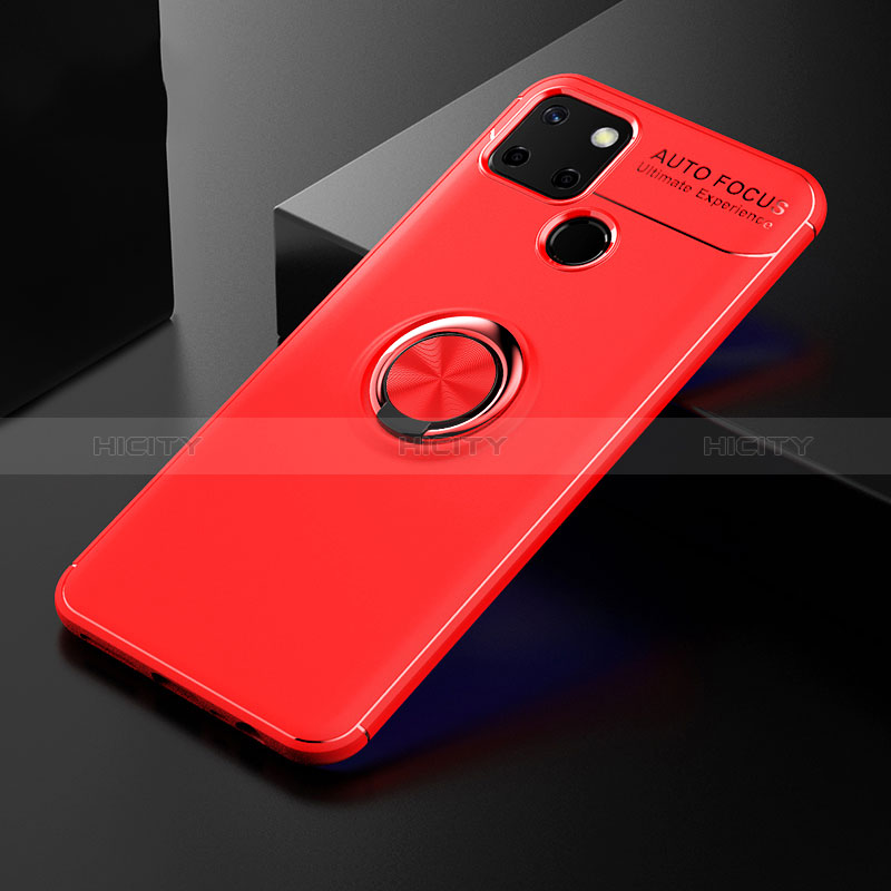 Coque Ultra Fine Silicone Souple Housse Etui avec Support Bague Anneau Aimante Magnetique SD1 pour Realme 7i RMX2193 Plus