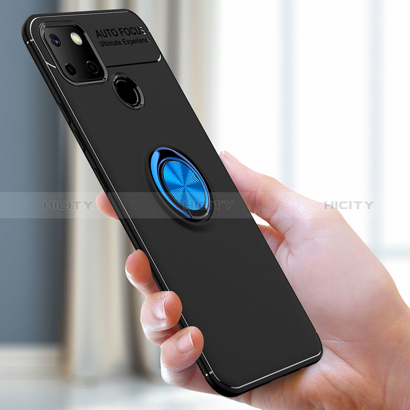 Coque Ultra Fine Silicone Souple Housse Etui avec Support Bague Anneau Aimante Magnetique SD1 pour Realme Narzo 20 Plus