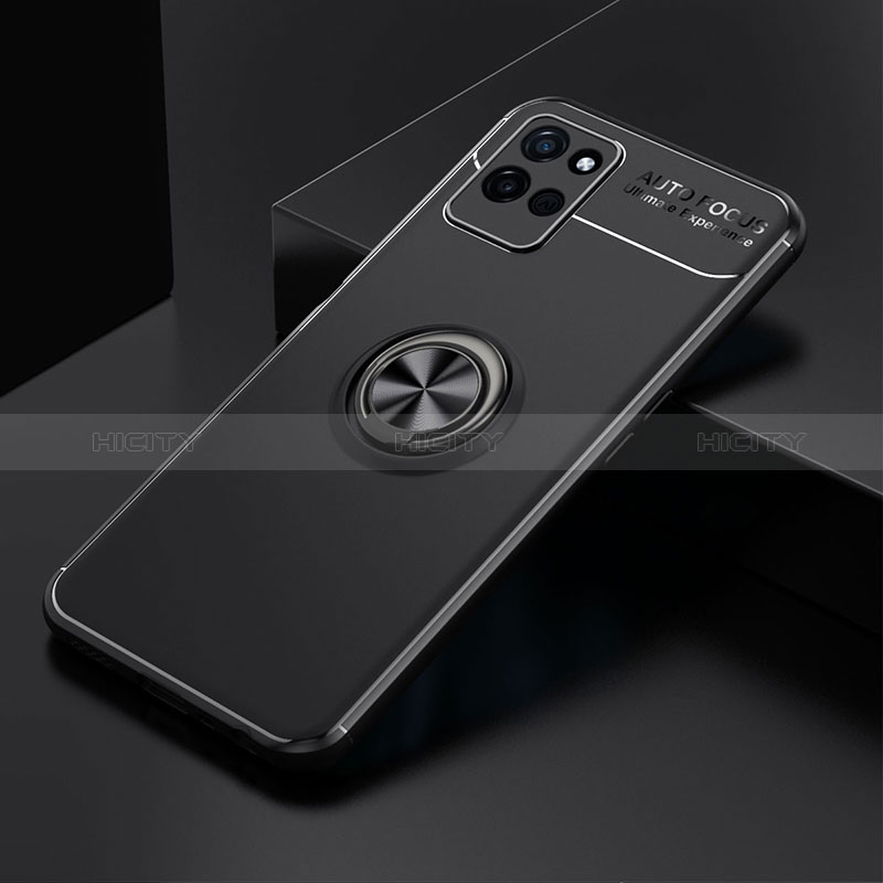 Coque Ultra Fine Silicone Souple Housse Etui avec Support Bague Anneau Aimante Magnetique SD1 pour Realme V11 5G Noir Plus