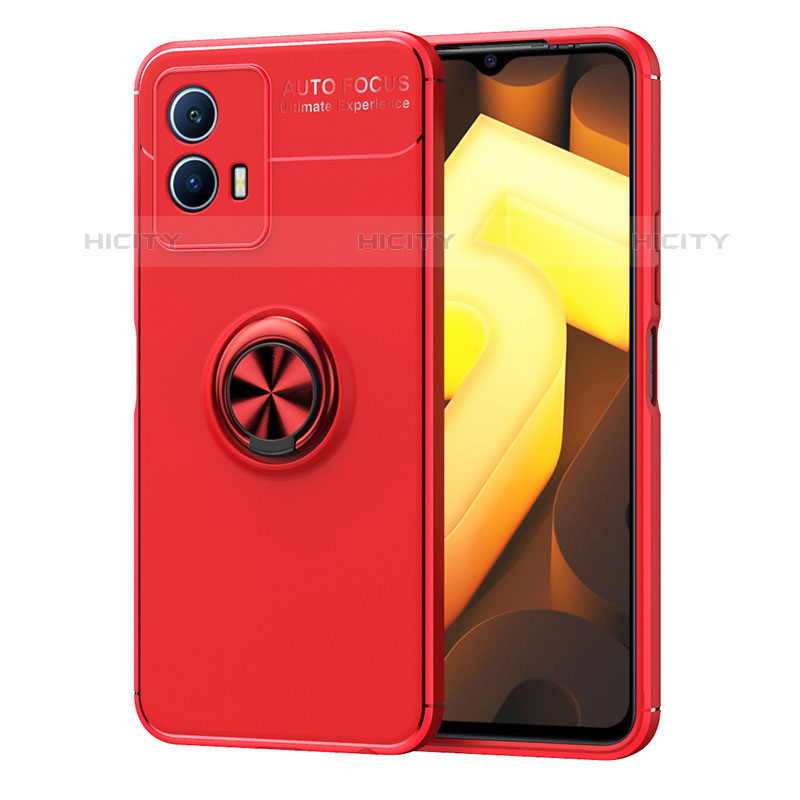 Coque Ultra Fine Silicone Souple Housse Etui avec Support Bague Anneau Aimante Magnetique SD1 pour Vivo iQOO U5 5G Plus