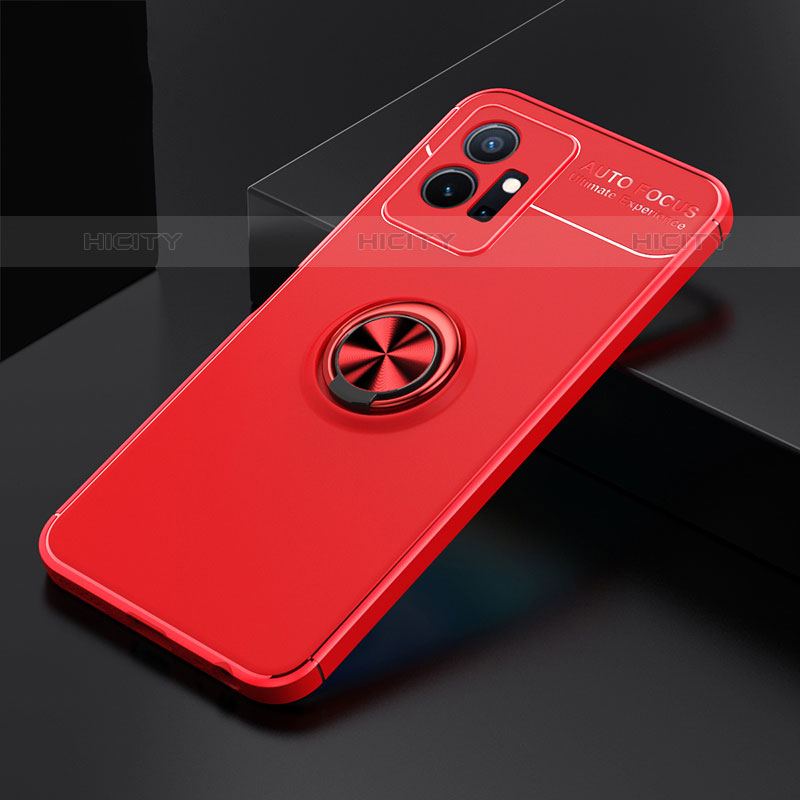 Coque Ultra Fine Silicone Souple Housse Etui avec Support Bague Anneau Aimante Magnetique SD1 pour Vivo iQOO Z6 5G Plus