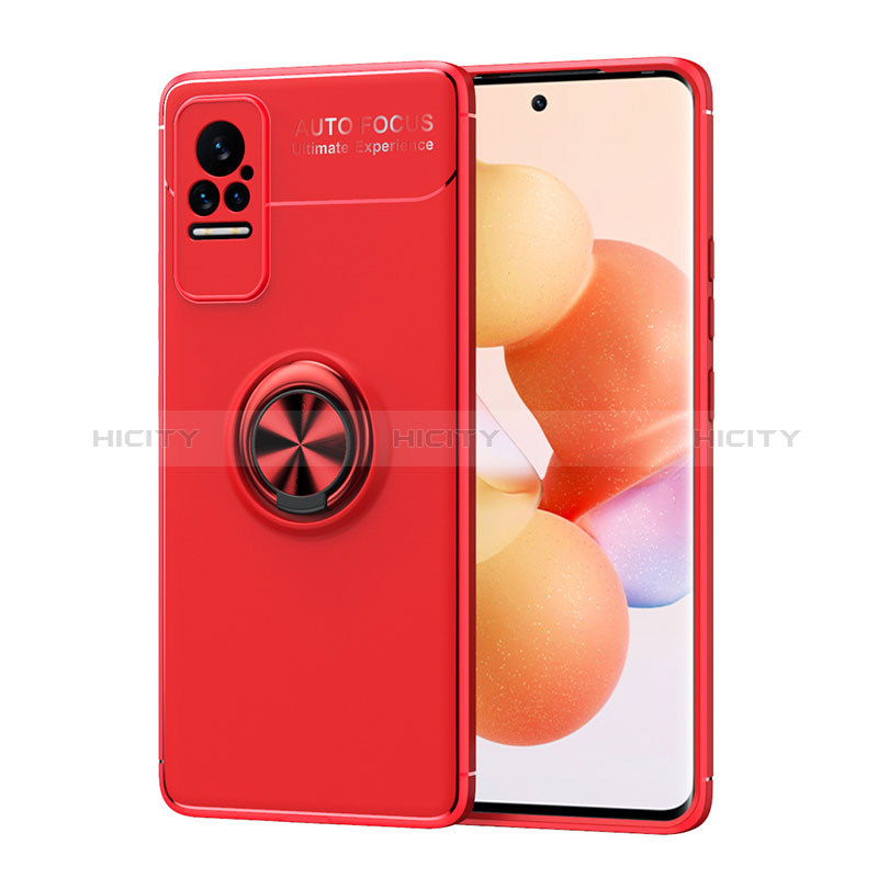 Coque Ultra Fine Silicone Souple Housse Etui avec Support Bague Anneau Aimante Magnetique SD1 pour Xiaomi Civi 1S 5G Rouge Plus