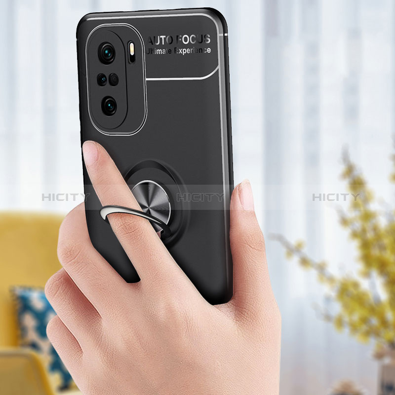 Coque Ultra Fine Silicone Souple Housse Etui avec Support Bague Anneau Aimante Magnetique SD1 pour Xiaomi Mi 11i 5G Plus