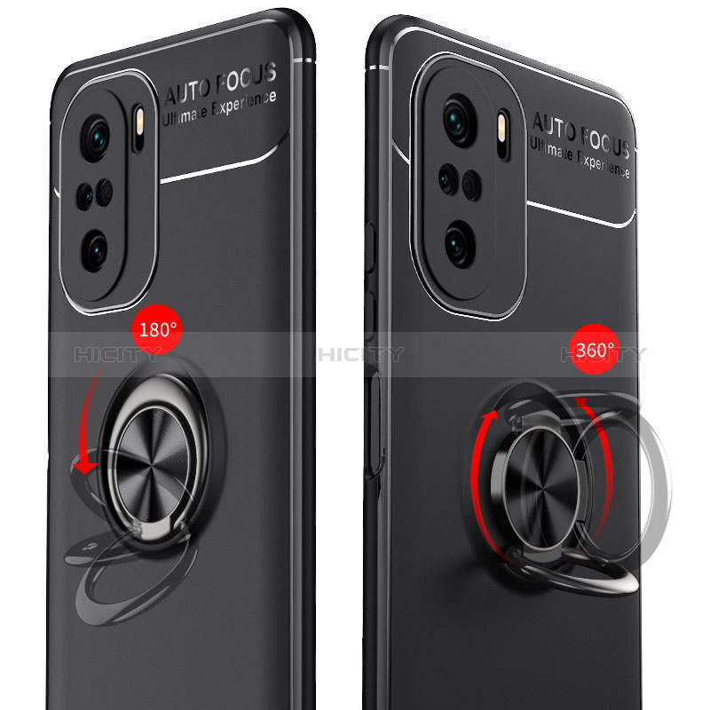 Coque Ultra Fine Silicone Souple Housse Etui avec Support Bague Anneau Aimante Magnetique SD1 pour Xiaomi Mi 11X 5G Plus