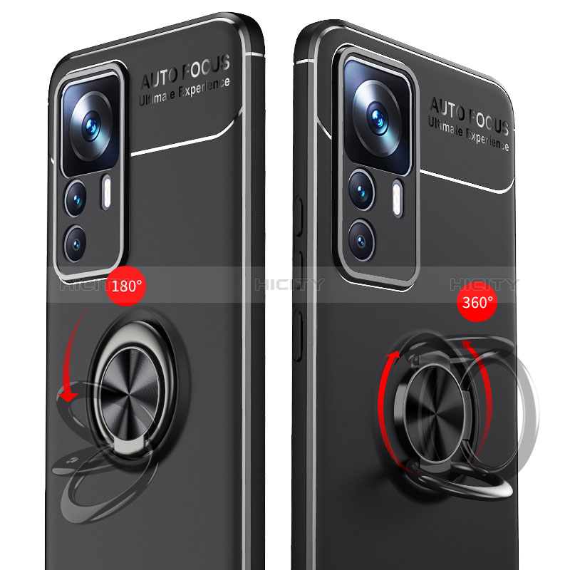 Coque Ultra Fine Silicone Souple Housse Etui avec Support Bague Anneau Aimante Magnetique SD1 pour Xiaomi Mi 12T Pro 5G Plus