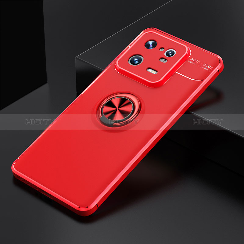 Coque Ultra Fine Silicone Souple Housse Etui avec Support Bague Anneau Aimante Magnetique SD1 pour Xiaomi Mi 13 Pro 5G Plus