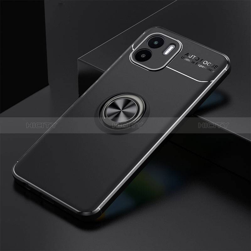 Coque Ultra Fine Silicone Souple Housse Etui avec Support Bague Anneau Aimante Magnetique SD1 pour Xiaomi Poco C51 Noir Plus