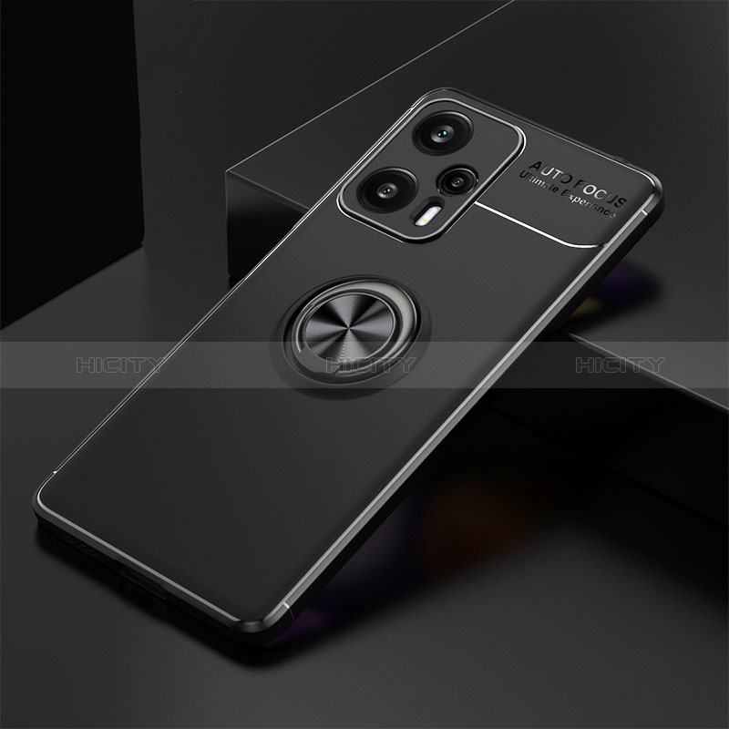 Coque Ultra Fine Silicone Souple Housse Etui avec Support Bague Anneau Aimante Magnetique SD1 pour Xiaomi Poco F5 5G Plus