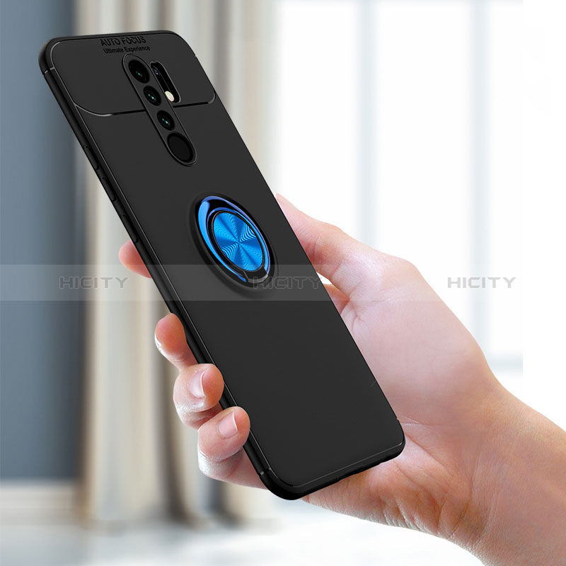 Coque Ultra Fine Silicone Souple Housse Etui avec Support Bague Anneau Aimante Magnetique SD1 pour Xiaomi Poco M2 Plus