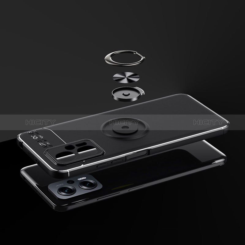 Coque Ultra Fine Silicone Souple Housse Etui avec Support Bague Anneau Aimante Magnetique SD1 pour Xiaomi Poco X4 GT 5G Plus